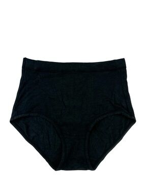 Fine Lines Modal High Waisted Panty Size Small Black
